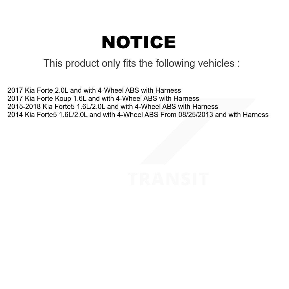 Kit de roulement de moyeu de roue arrière et capteur ABS pour Kia Forte5 Forte Koup K7S-100774