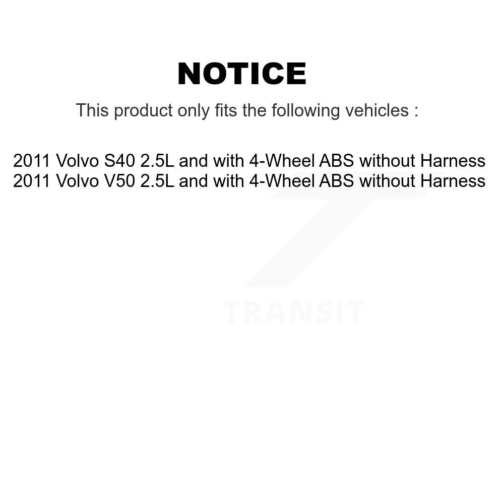 Kit de capteurs supplémentaires pour roulement de moyeu de roue arrière, pour Volvo S40 V50 2,5 l avec ABS à 4 roues