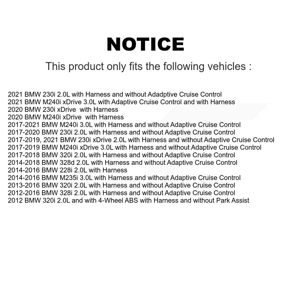 Kit de capteurs ABS de roulement de roue arrière, pour BMW 230i xDrive 328i M240i 320i M235i 228