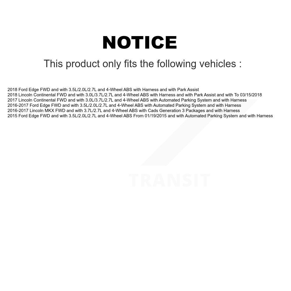 Kit de roulement de moyeu de roue arrière et capteur ABS, pour Ford Edge Lincoln MKX Continental
