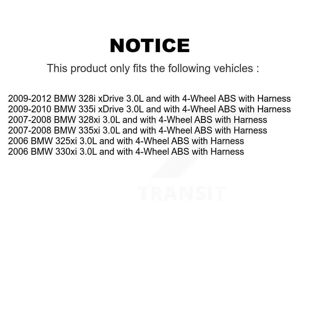 Kit de roulement et capteur de roue arrière, pour BMW 328i xDrive 328xi 335i 335xi 325xi 330x