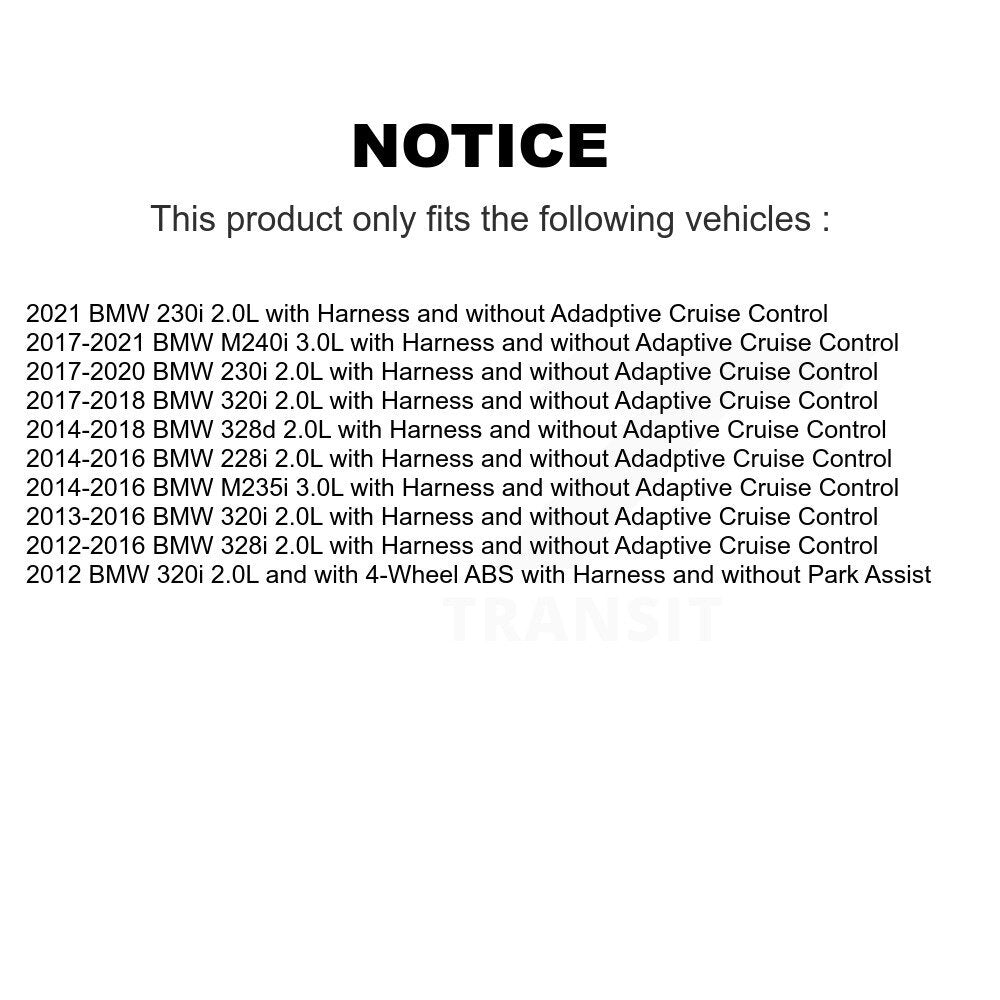Kit de capteur de roulement de roue avant et arrière, pour BMW 328i 320i M235i M240i 228i 230i 328