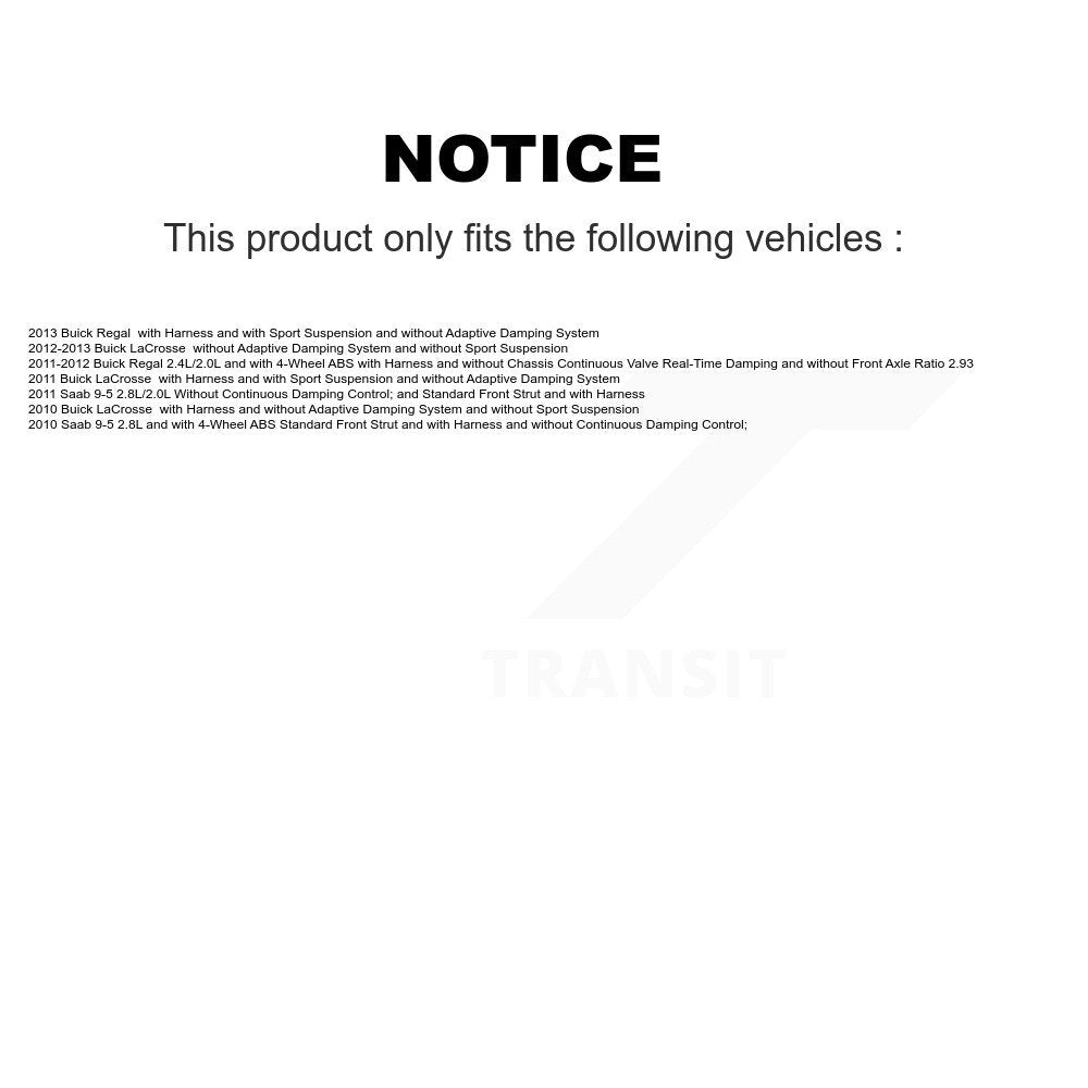 Kit de roulement de moyeu de roue avant et capteur ABS, pour Buick LaCrosse Regal Saab 9-5