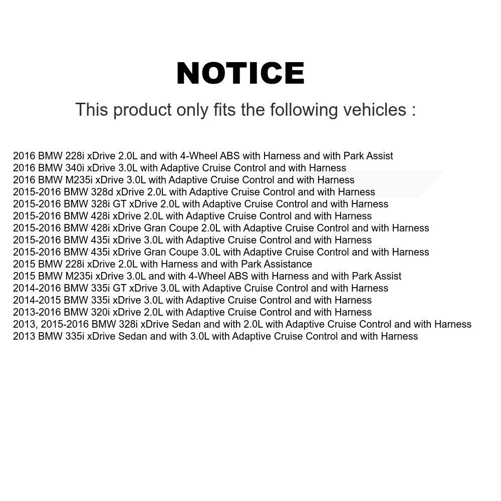 Kit de capteur de roulement de moyeu de roue avant, pour BMW 328i xDrive 320i 335i 228i 428i Gran