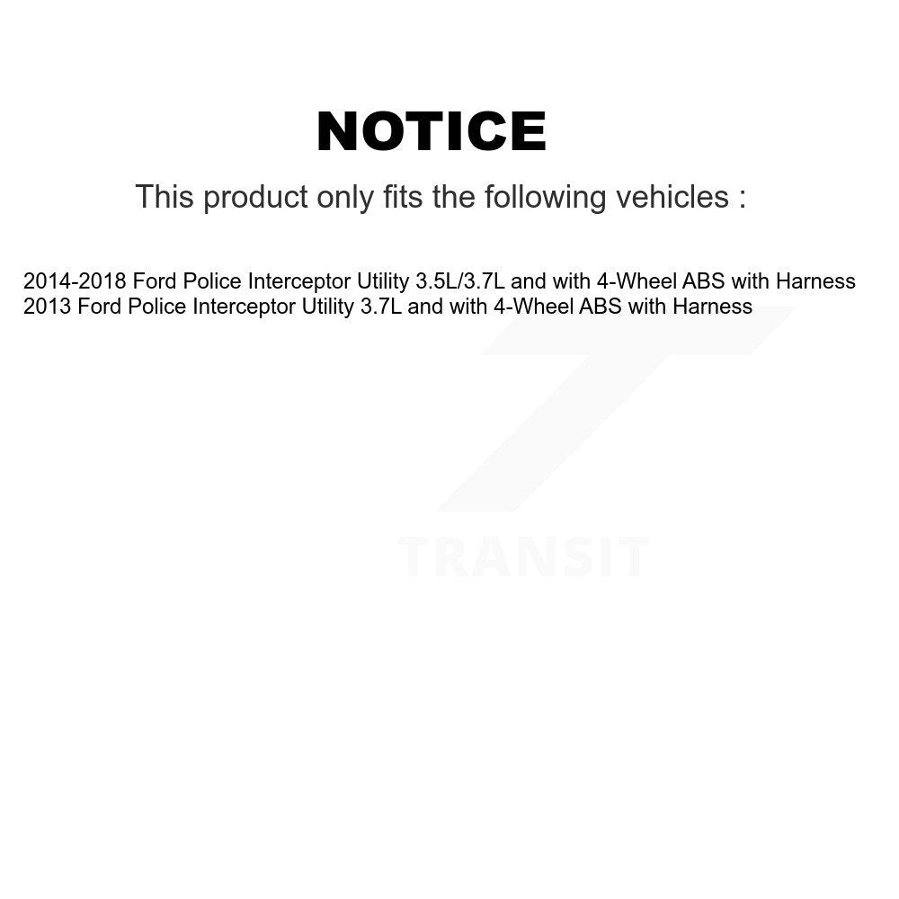 Kit de roulement de moyeu de roue avant et de capteur ABS pour utilitaire Ford Police Interceptor