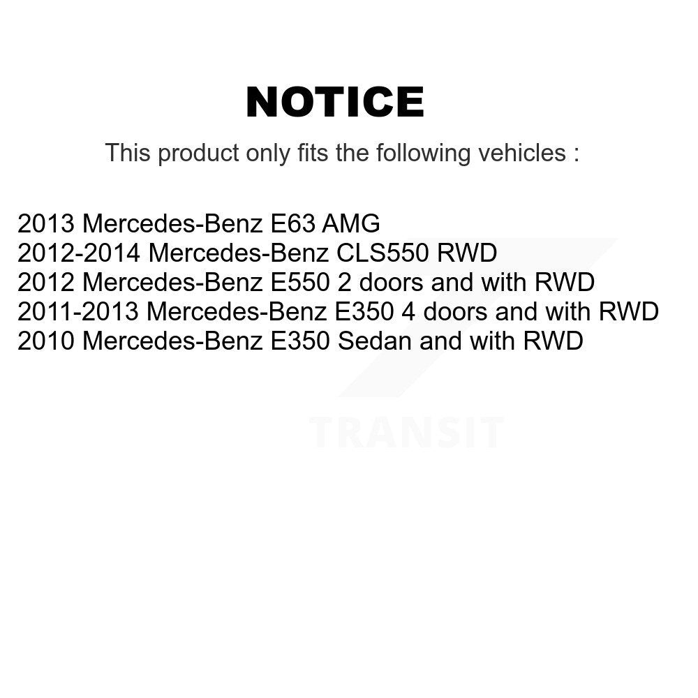 Kit de roulement de roue avant et capteur ABS pour Mercedes-Benz E350 CLS550 E550 E63 AMG