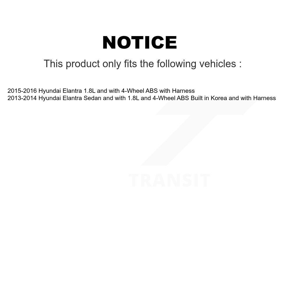 Kit de roulement de roue avant et capteur ABS pour Hyundai Elantra K7S-102427