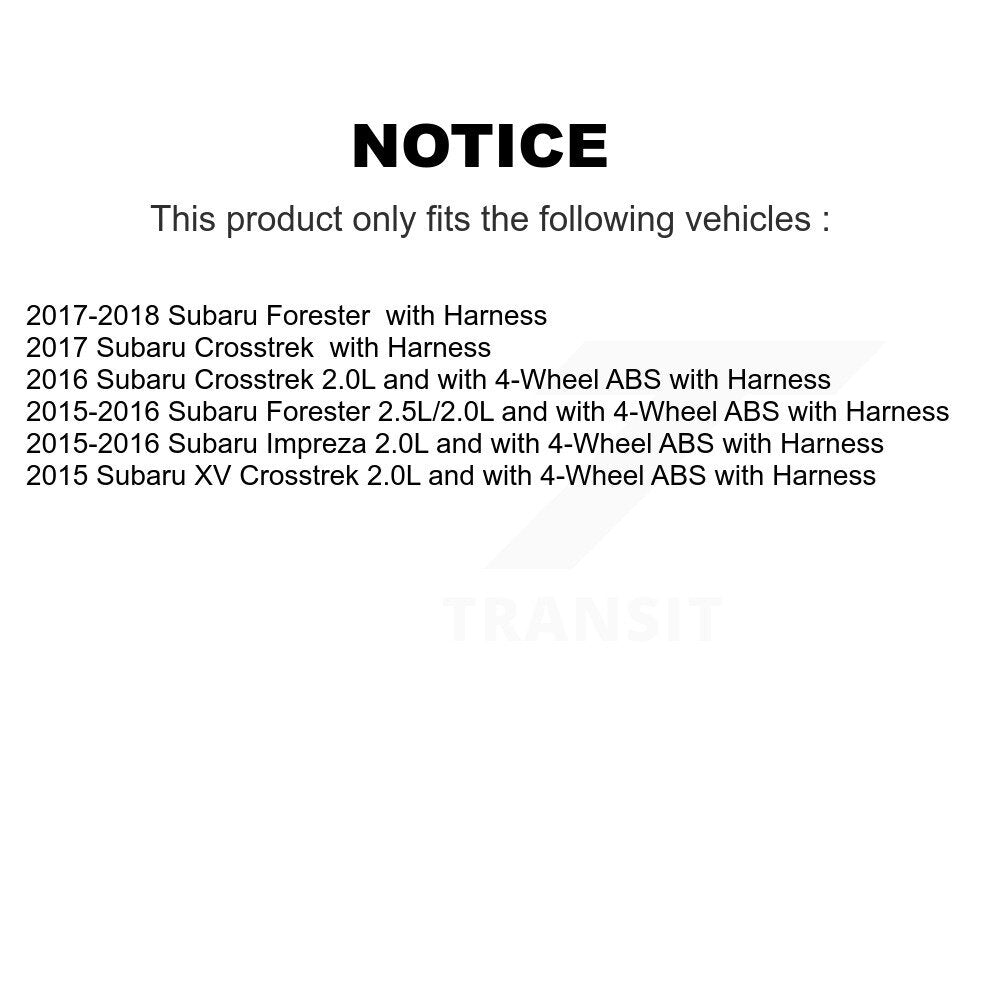 Kit de capteur ABS de roulement de moyeu de roue avant, pour Subaru Forester Impreza Crosstrek XV