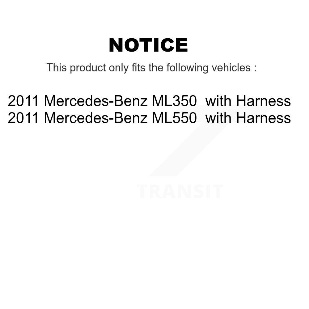 Kit de roulement et de capteurs de roue avant et arrière, pour Mercedes-Benz ML350 ML550 avec harnais