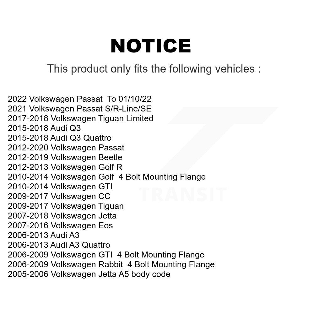 Kit d'extrémité de biellette de roulement de roue avant, pour Volkswagen Jetta Tiguan Passat Golf Aud