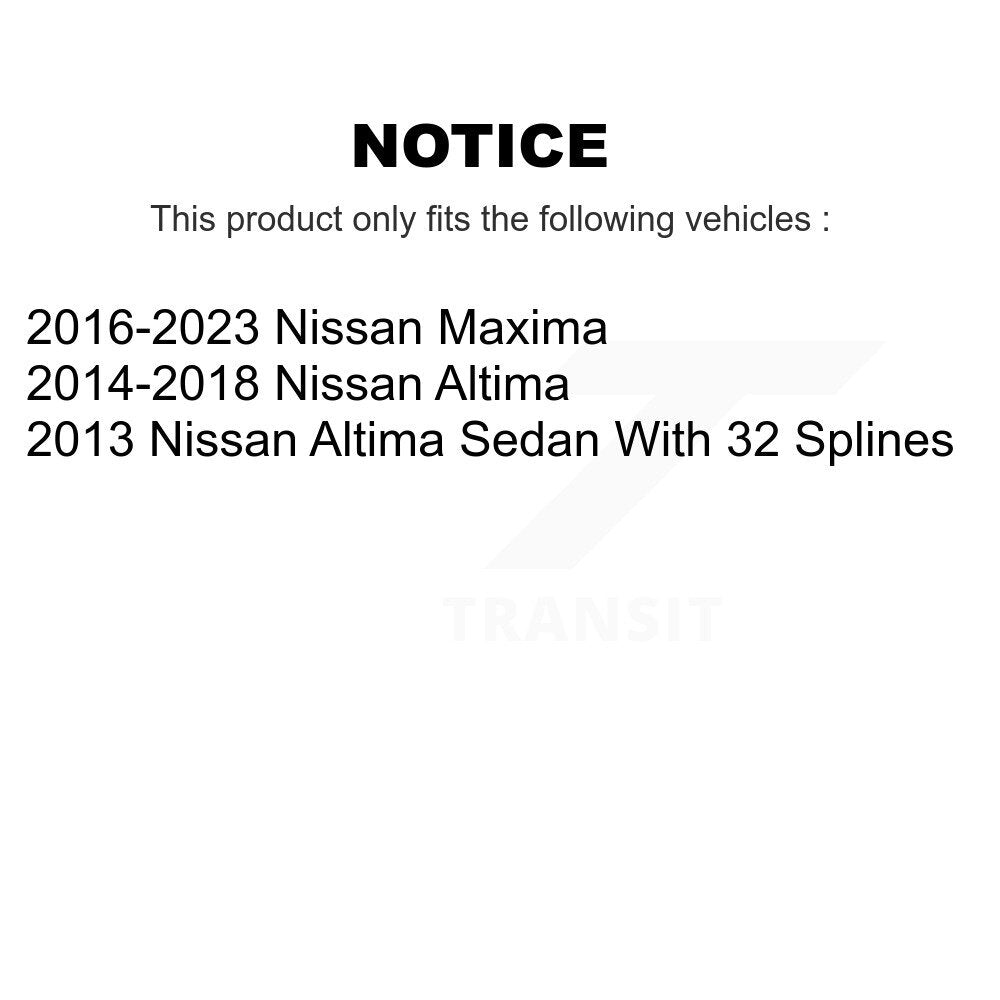 Kit de roulement de roue avant et d'extrémité de biellette de direction pour Nissan Altima Maxima K7T-100384
