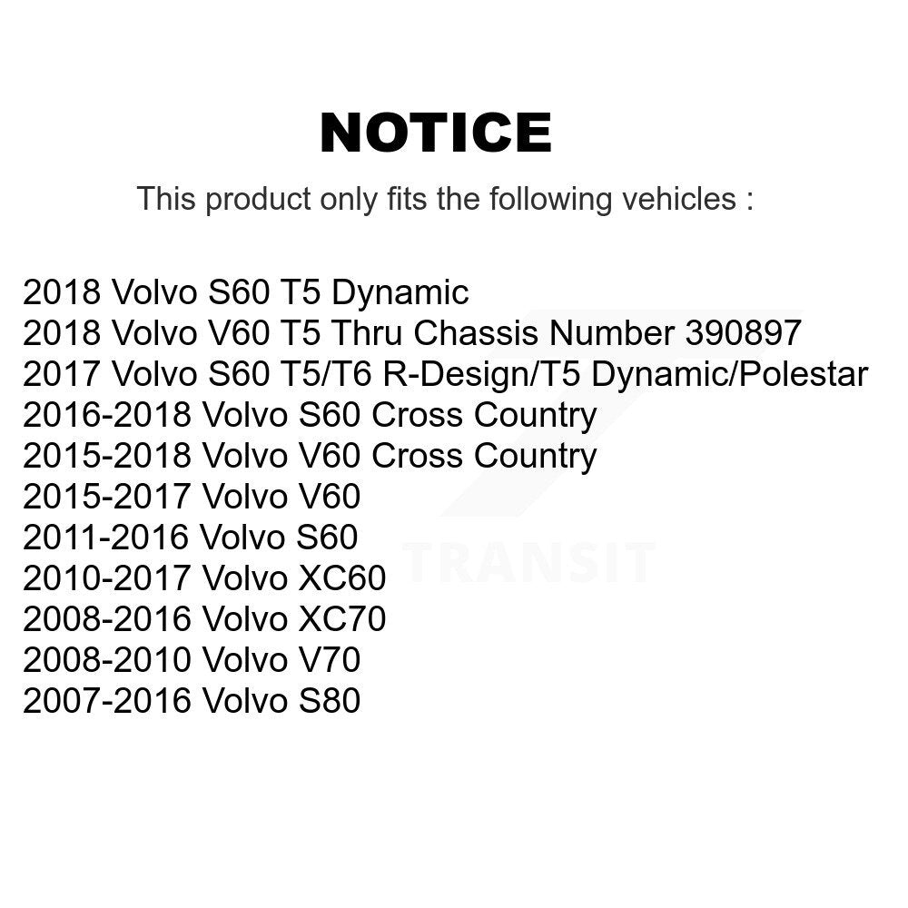 Kit de roulement de roue avant et d'extrémité de biellette de direction, pour Volvo XC60 XC70 S60 V60 S80 Cross V70