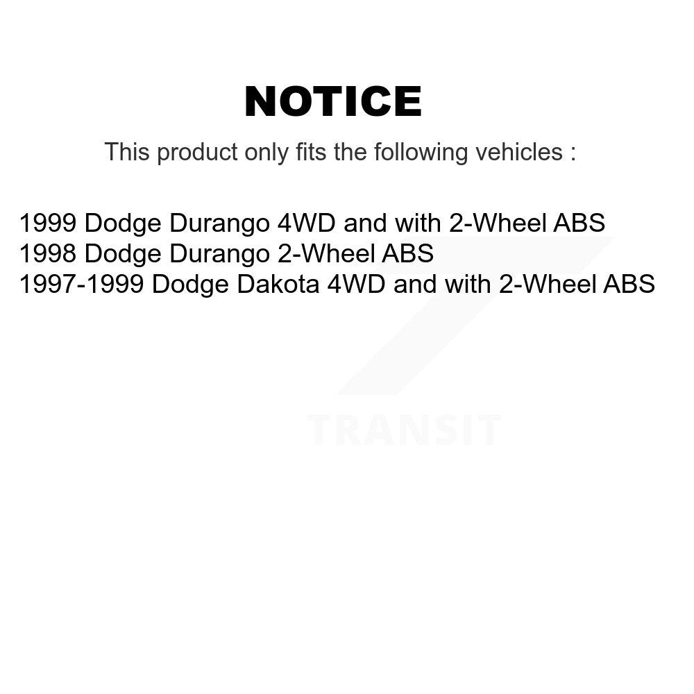 Kit de roulement de roue avant et d'extrémité de biellette de direction pour Dodge Dakota Durango K7T-100420