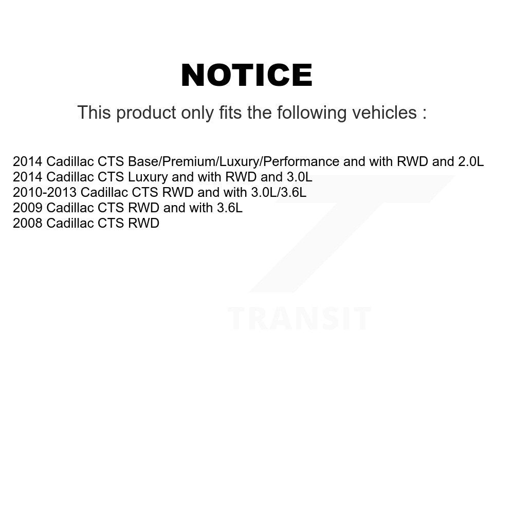 Ensemble de roulement de moyeu avant et kit de liaison pour Cadillac CTS K7T-100584