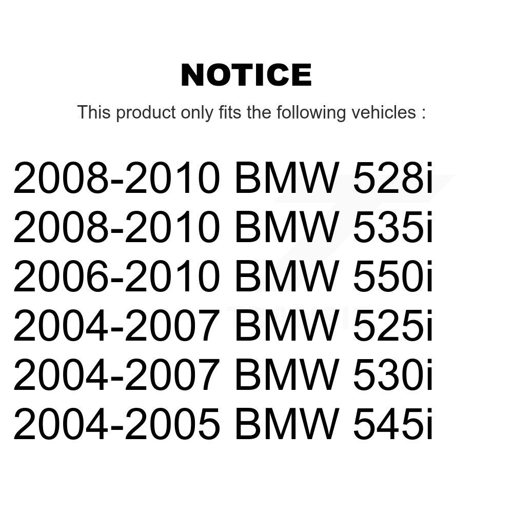 Ensemble de roulement de moyeu avant et Kit de liaison pour BMW 530i 525i 528i 550i 545i 535i