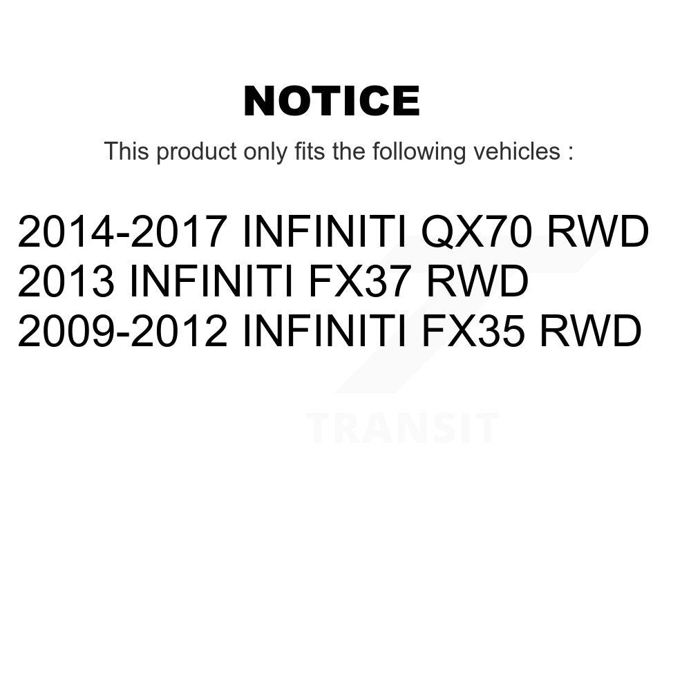 Ensemble de roulement de moyeu avant et Kit de liaison pour INFINITI FX35 QX70 FX37 RWD