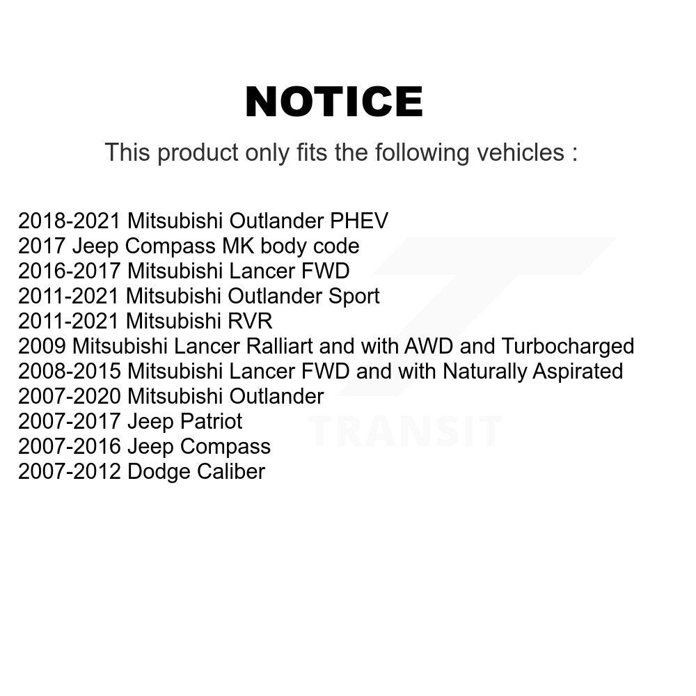 Kit de roulement et de liaison de roue avant, pour Mitsubishi Jeep Outlander RVR Lancer Patriot