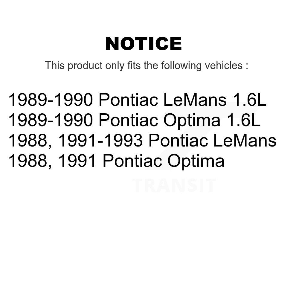 Kit de roulement de roue avant et de liaison de suspension pour Pontiac LeMans Optima K7T-10102