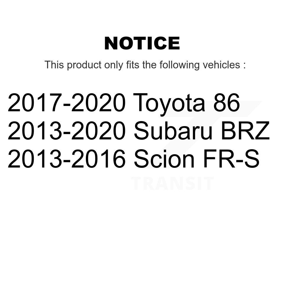 Ensemble de roulement de moyeu avant et Kit de liaison pour Scion FR-S Subaru BRZ Toyota 86