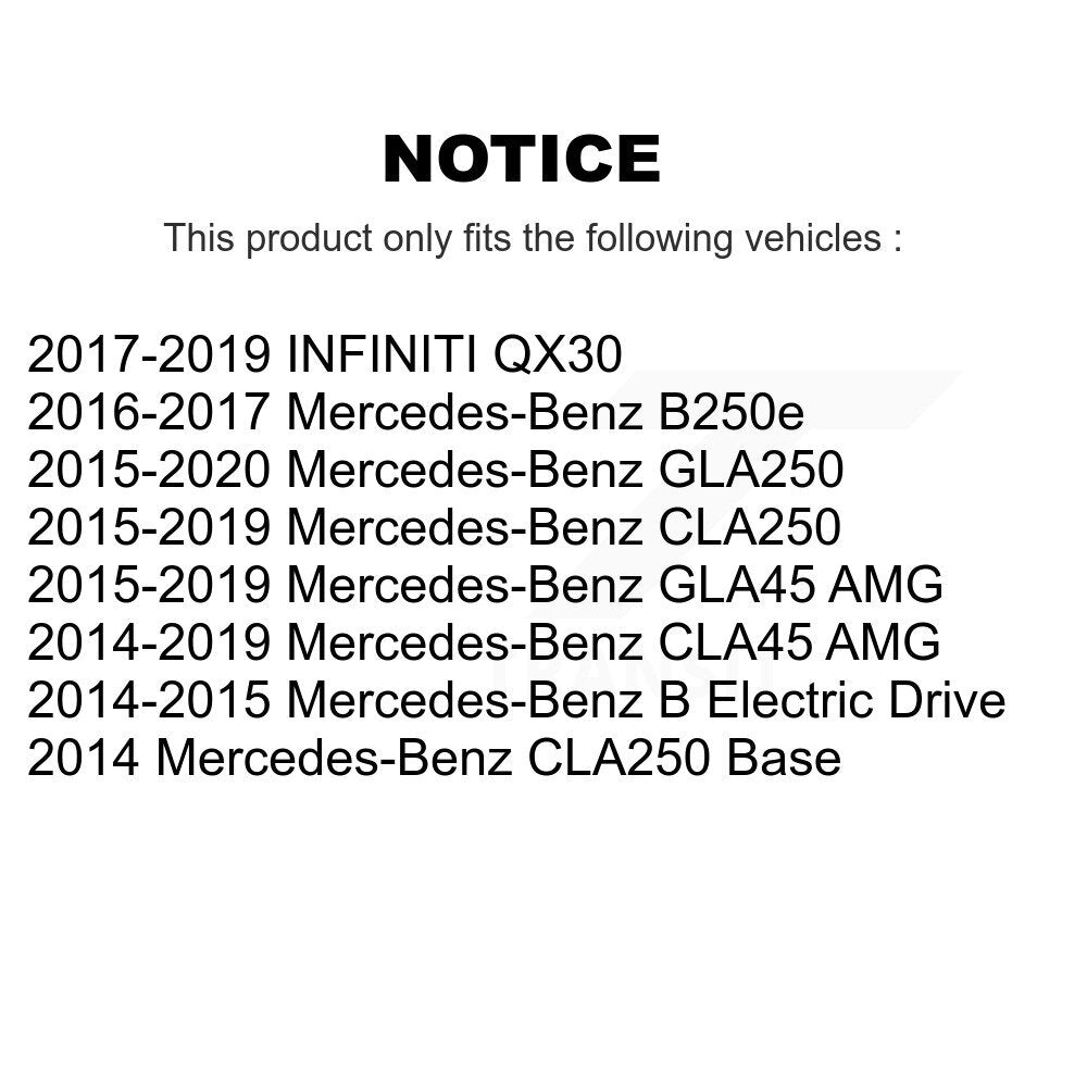 Kit de liaison de roulement de roue avant, pour mercedes-benz GLA250 CLA250 INFINITI QX30 CLA4