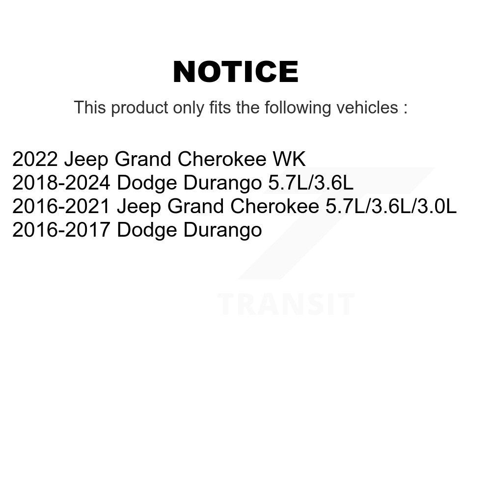 Ensemble de roulement de moyeu avant et Kit de liaison pour Jeep Grand Cherokee Dodge Durango W