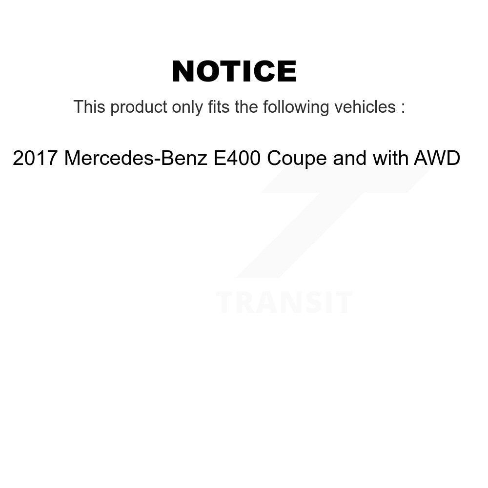 Kit d'assemblage et de liaison de roulement de moyeu avant pour Mercedes-Benz E400 Coupé 2017 avec AW