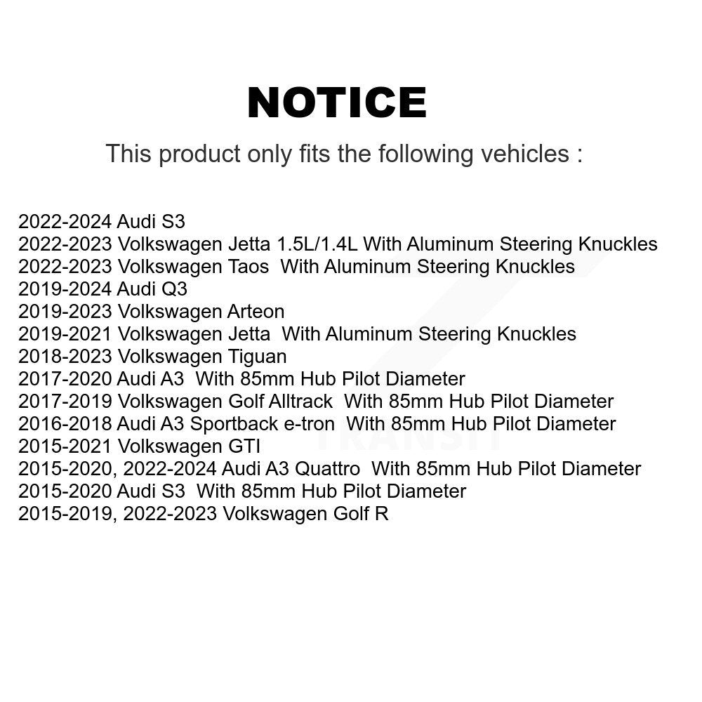 Kit de liaison de rotule inférieure, roulement avant droit, pour Volkswagen Tiguan Jetta Audi