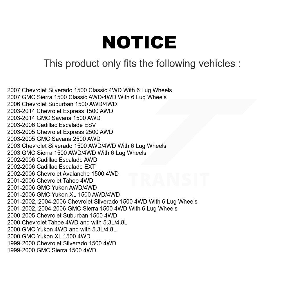 Bras de commande inférieur et Kit de liaison, roulement avant gauche, pour Chevrolet GMC Silverado 150