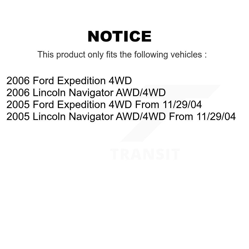 Kit de rotule inférieure et de liaison, roulement avant, pour Ford Expedition Lincoln Navigator