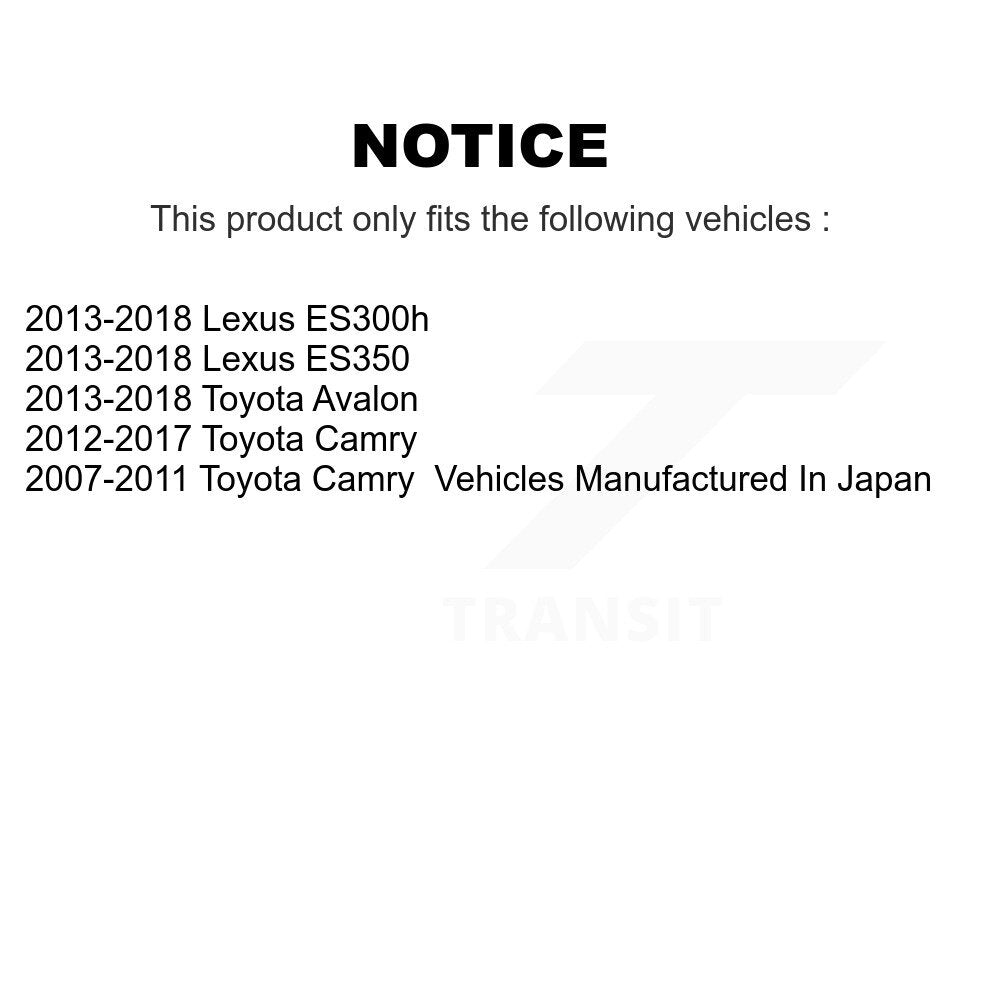 Kit de bras de commande inférieur et de liaison, roulement avant droit, pour Toyota Camry Lexus ES350