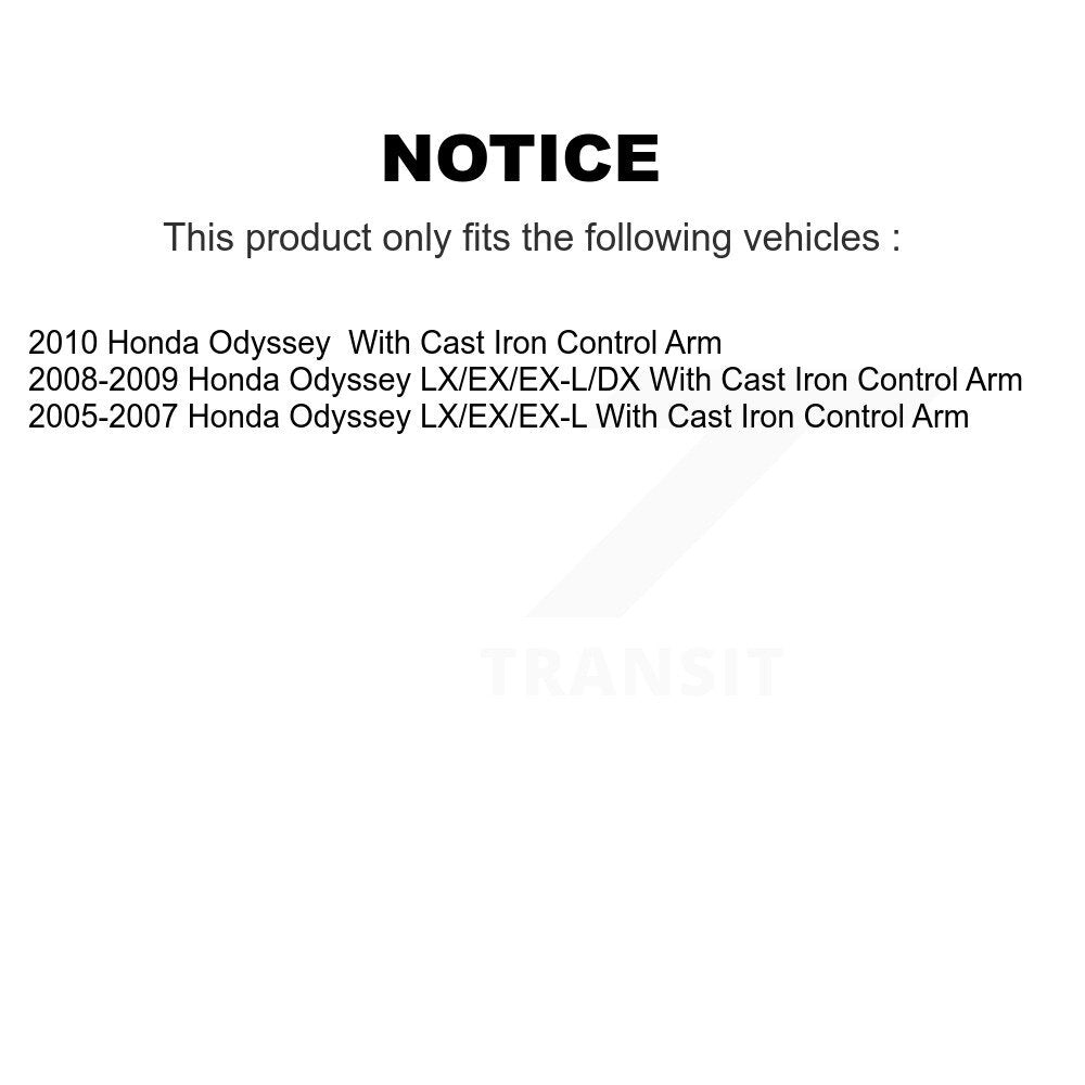 Kit de liaison de barre stabilisatrice de biellette de direction extérieure de rotule inférieure de roulement avant pour Honda Odysse