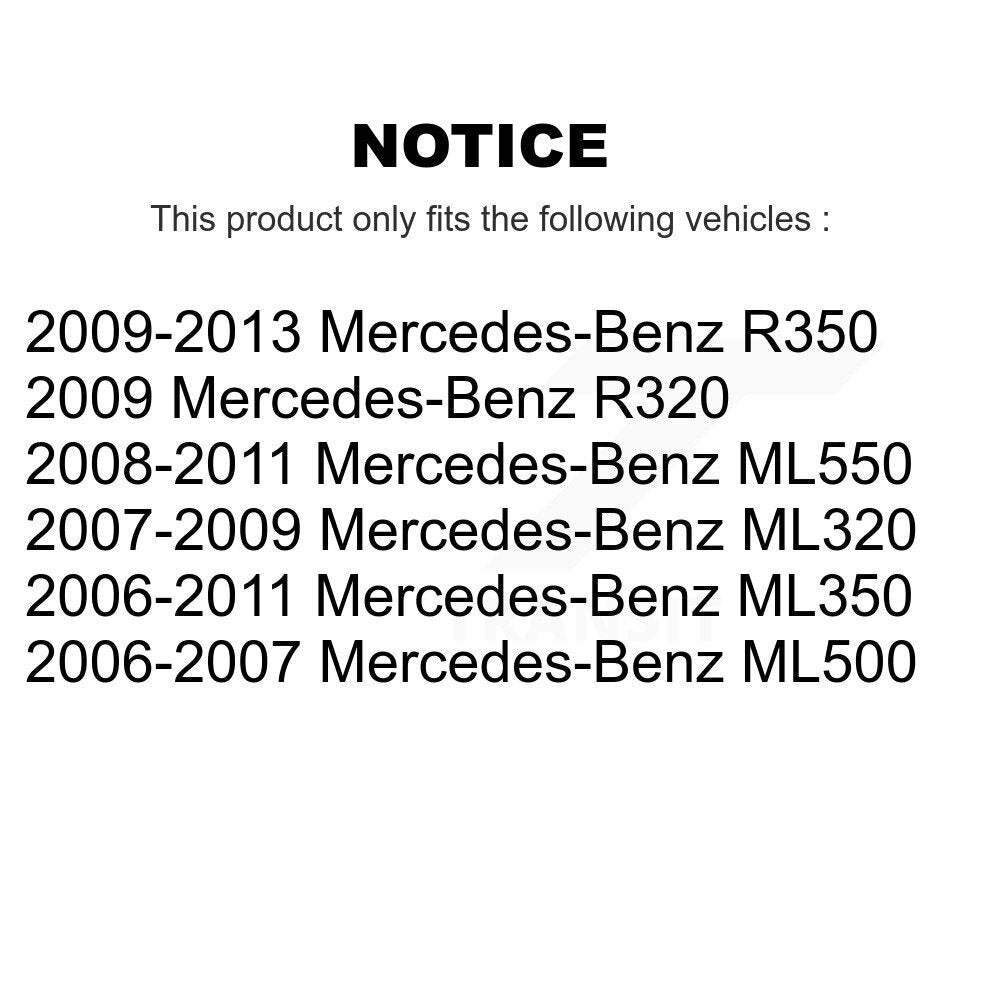 Kit de liaison de bras supérieur de rotule inférieure de roulement avant droit pour Mercedes-Benz ML350