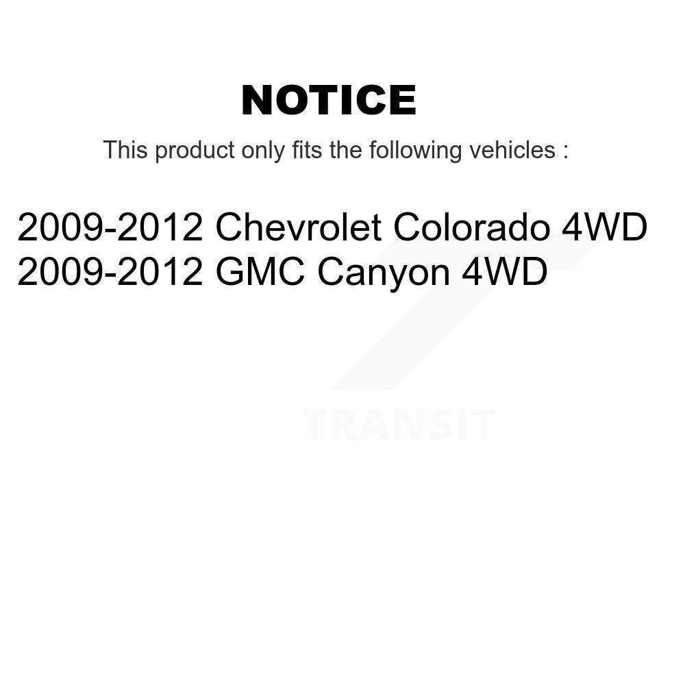 Kit de rotule inférieure et de liaison, roulement avant gauche, pour Chevrolet Colorado GMC Canyo