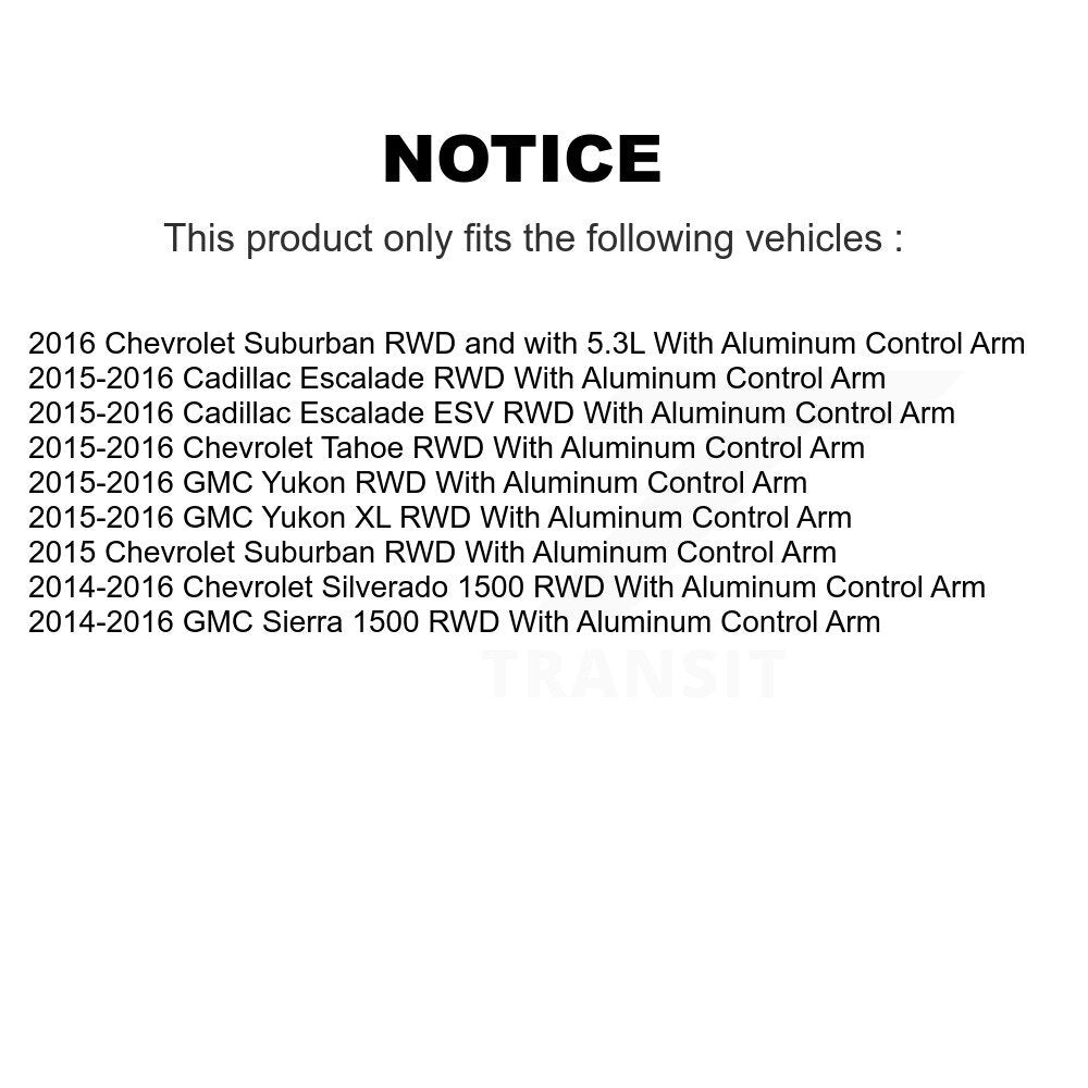 Kit de liaison de biellette de direction extérieure, roulement avant inférieur, Joint à rotule, pour GMC Sierra 1500 Tahoe