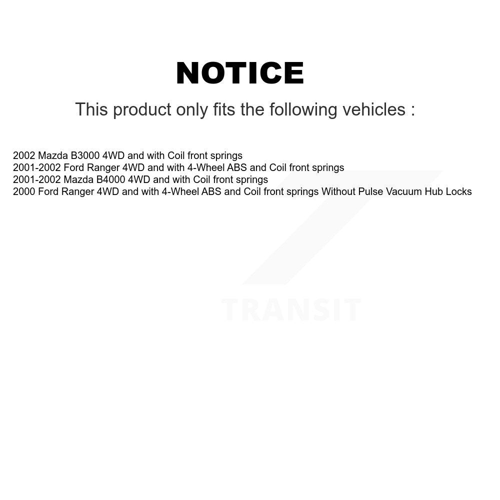 Kit de liaison de rotule supérieure et inférieure, roulement avant, pour Ford Ranger Mazda B4000 B3000