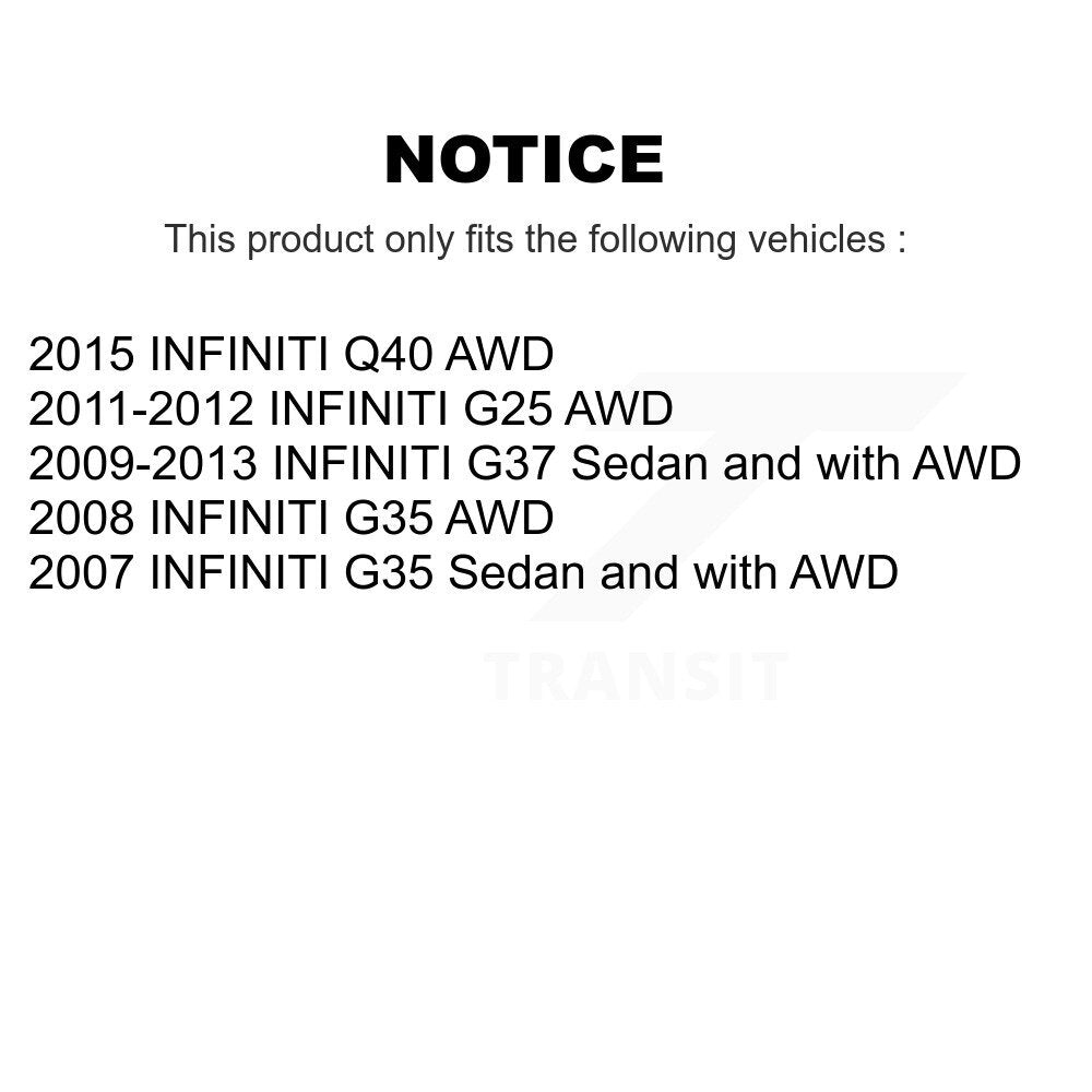Kit de liaison de bras de commande supérieur inférieur, roulement avant gauche, pour INFINITI G37 G35 G25 Q4