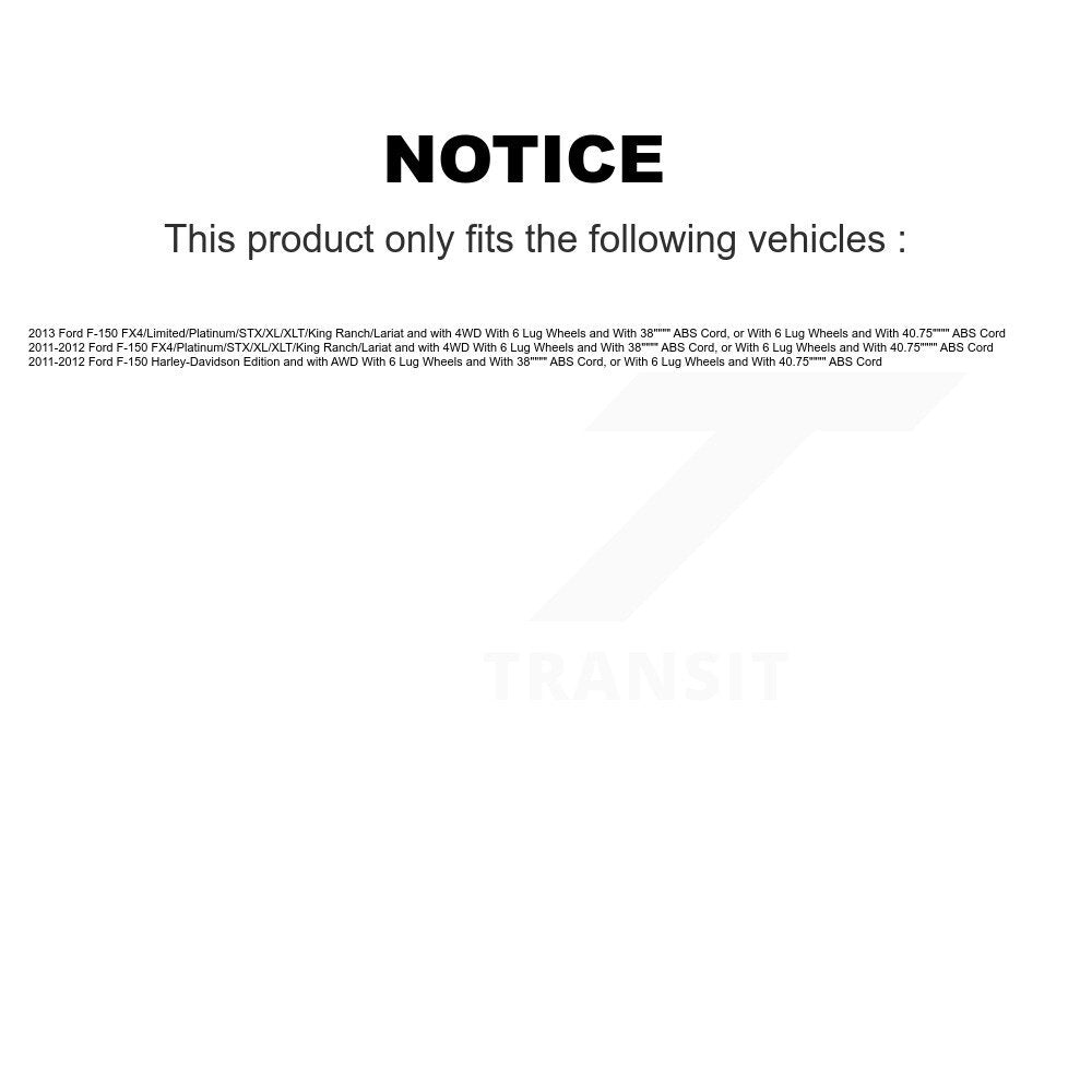 Kit de liaison de biellette de direction extérieure, roulement de moyeu avant droit, bras de commande inférieur pour Ford F-150