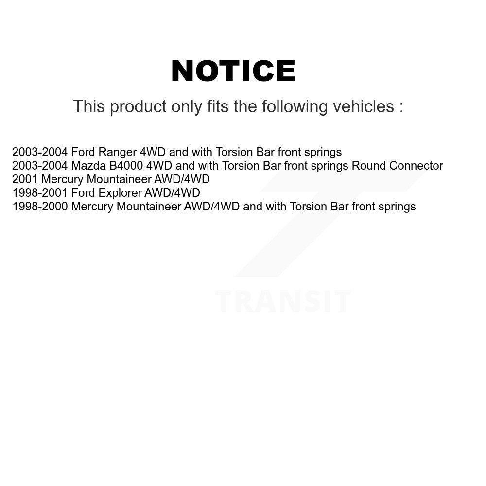 Kit de liaison de biellette de direction, roulement avant gauche, bras de commande supérieur inférieur (6 pièces) pour Ford Mazda