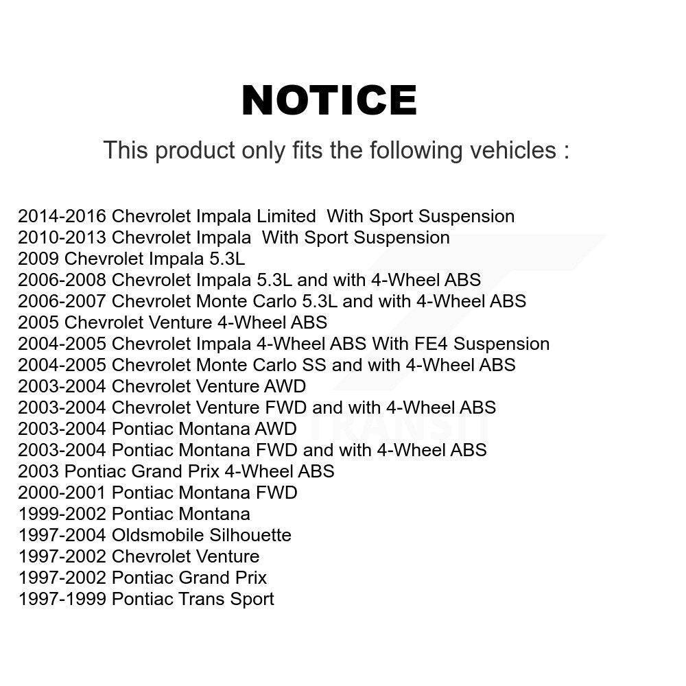 Kit de liaison de biellette de direction extérieure de rotule inférieure de roulement avant pour Chevrolet Impala Gran