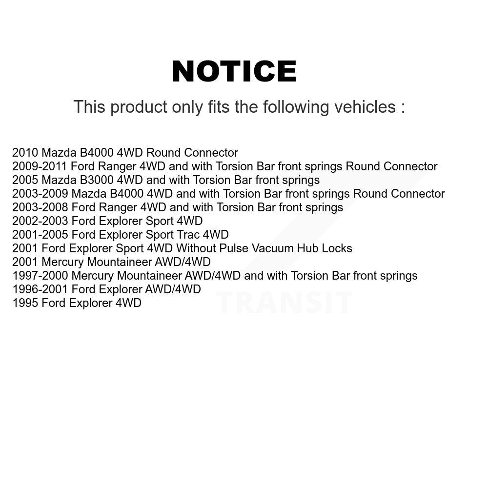 Kit de bras de commande inférieur et de liaison, roulement avant, pour Ford Ranger Mazda B4000 Explorer