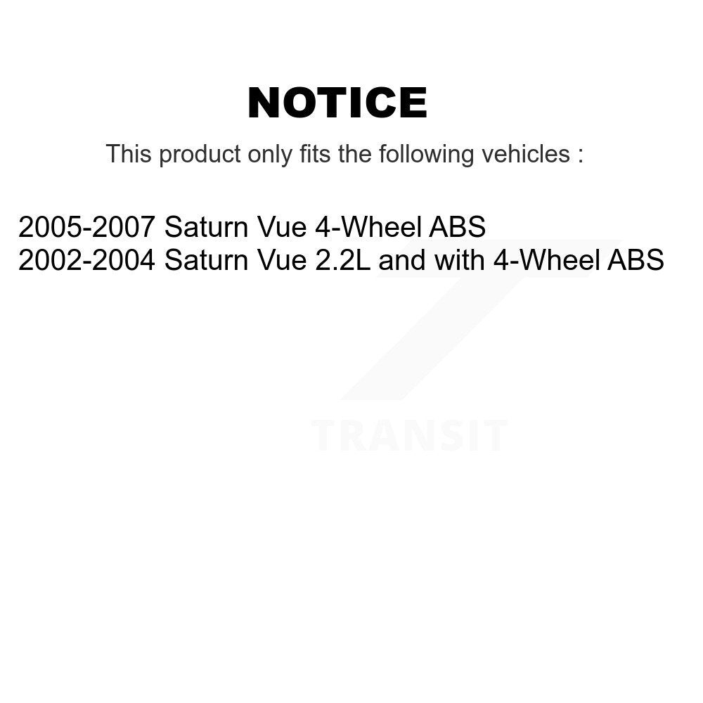 Kit de liaison de biellette de direction intérieure et extérieure, roulement de moyeu avant, bras de commande inférieur pour Saturn Vue