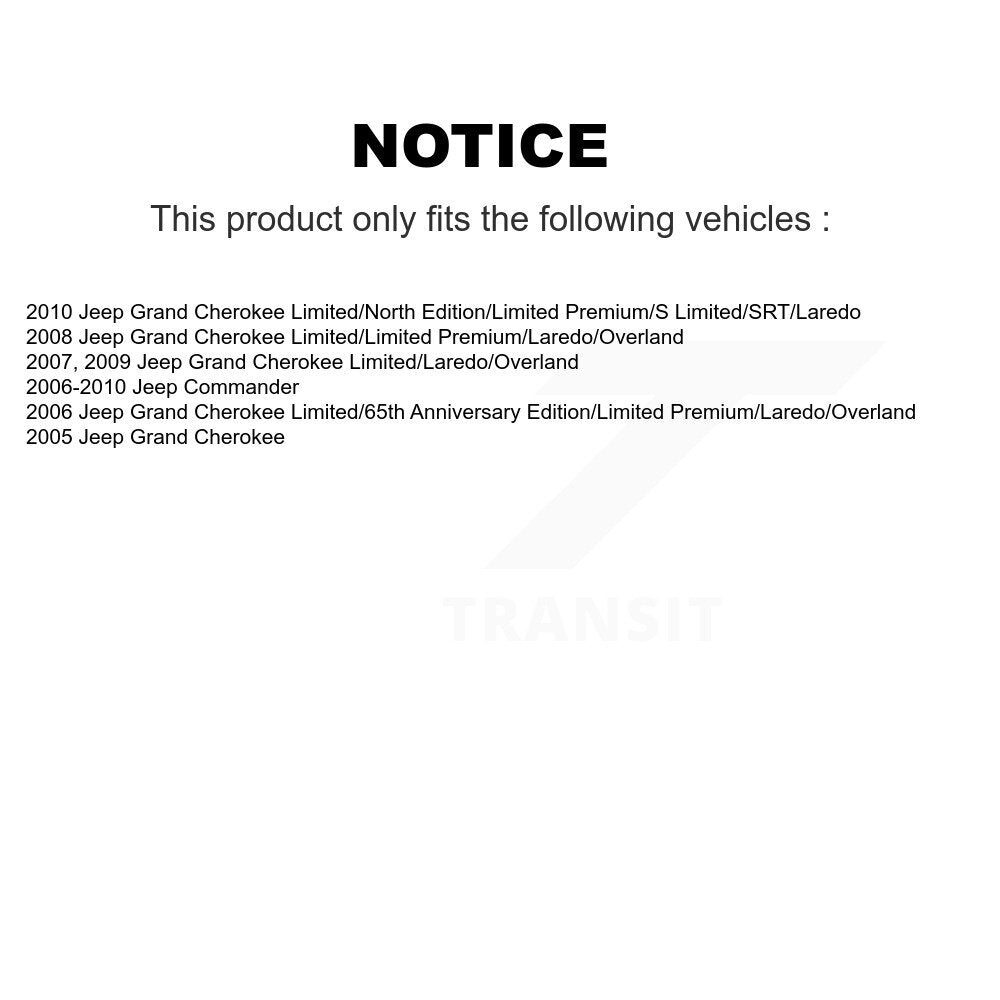 Kit de rotors de frein à disque avant et arrière, pour Jeep Grand Cherokee Commander K8-101194