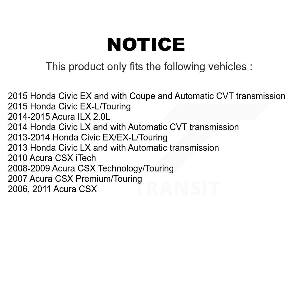 Kit de rotors de frein à disque avant et arrière, pour Honda Civic Acura CSX ILX K8-101271