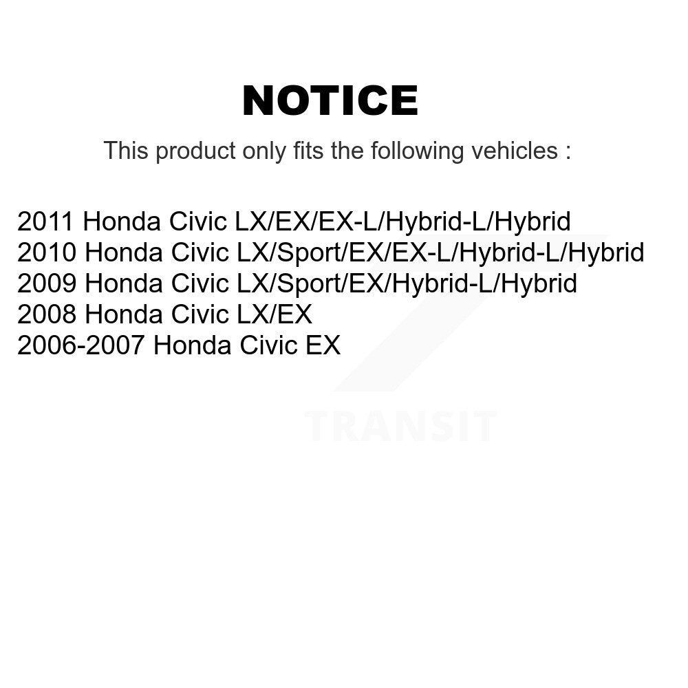Kit de rotors de frein à disque avant et arrière pour Honda Civic K8-101322