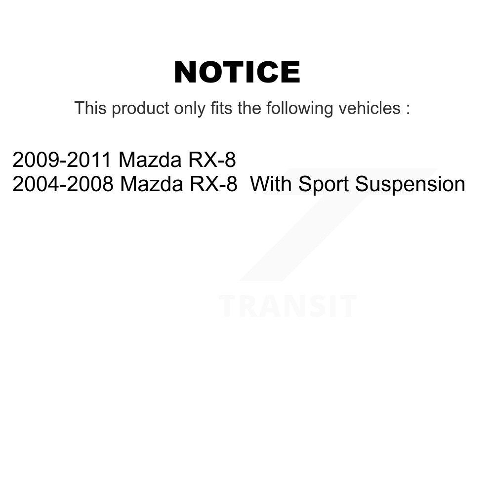 Kit de disques de frein à disque avant et arrière pour Mazda RX-8 K8-101388