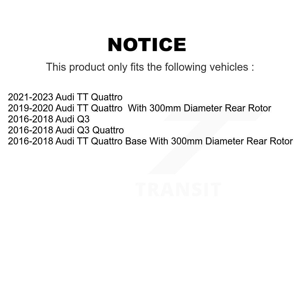 Kit de disques de frein à disque avant et arrière, pour Audi Q3 Quattro TT K8-101426