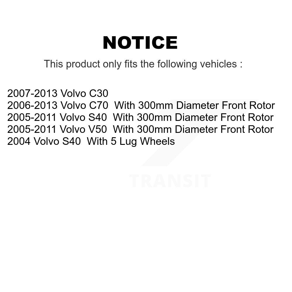 Kit de rotors de frein à disque avant et arrière, pour Volvo S40 C30 V50 C70 K8-101507