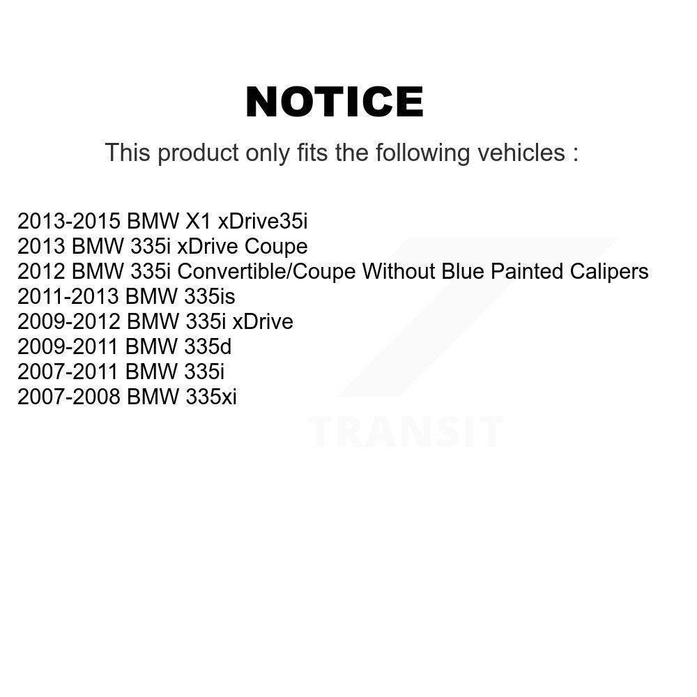 Kit de rotors de frein à disque avant et arrière, pour BMW X1 335i xDrive 335xi 335is 335d