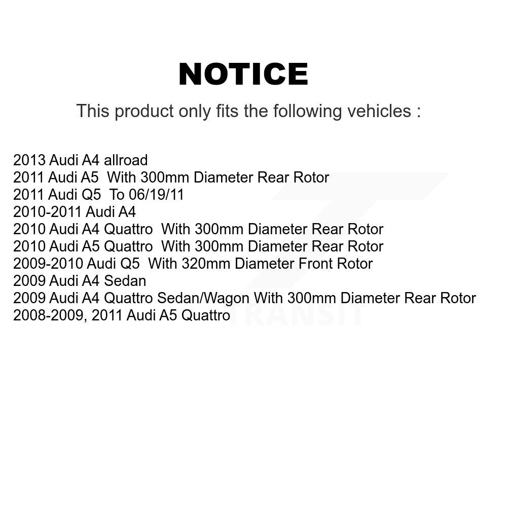 Kit de rotors de frein à disque avant et arrière, pour Audi Q5 A4 Quattro A5 allroad K8-101552