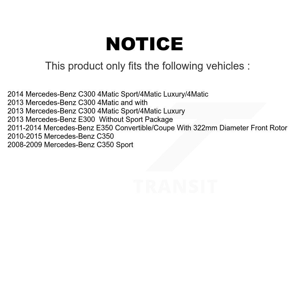 Kit de rotors de frein à disque avant et arrière, pour Mercedes-Benz C300 C350 E350 E300 K8-10157